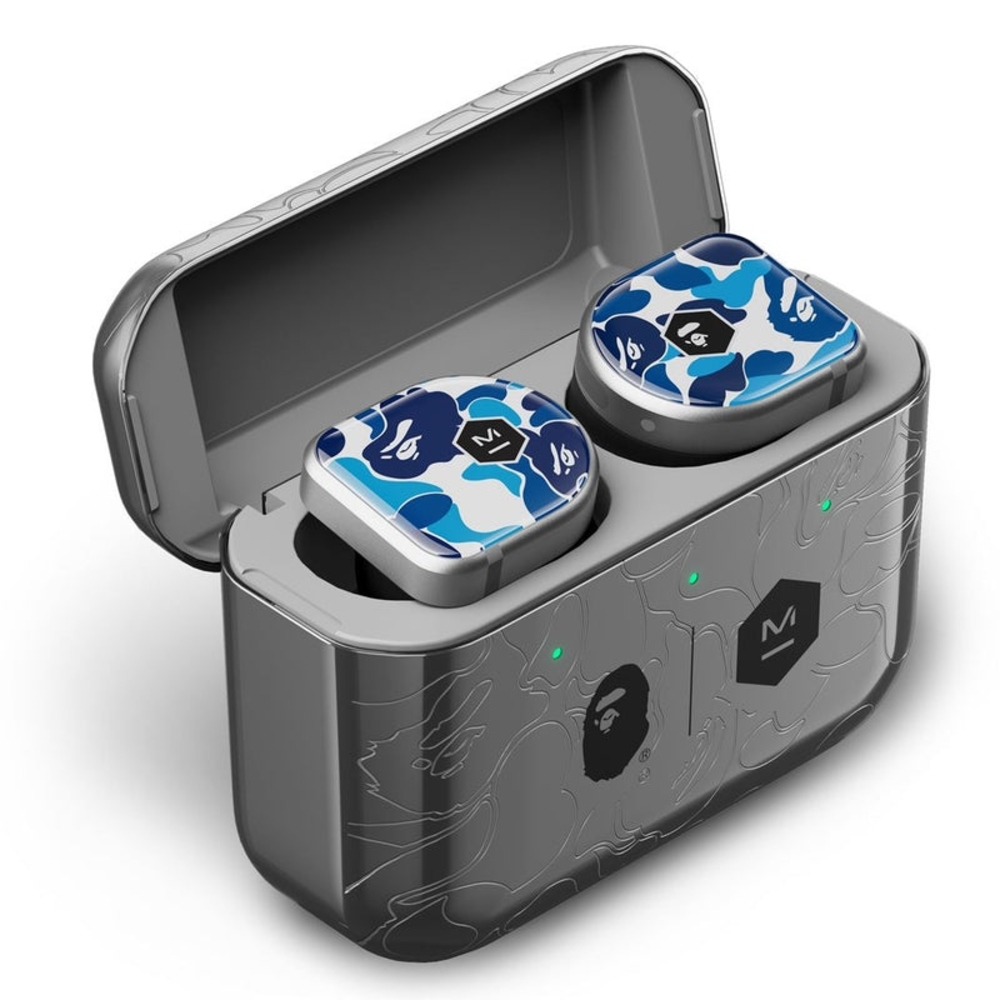 Bape × Master & Dynamic MW08 True Wireless Earphones - Blue Camo NWT Rare